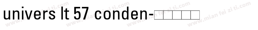 univers lt 57 conden字体转换